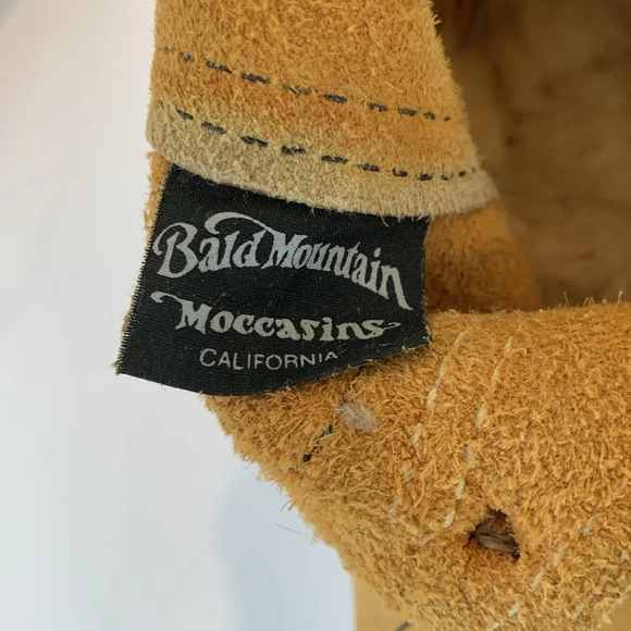 Vintage 70s OOAK Handmade Bald Mountain Moccasins Ankle Boot Renn Faire Festival - Picture 3 of 15